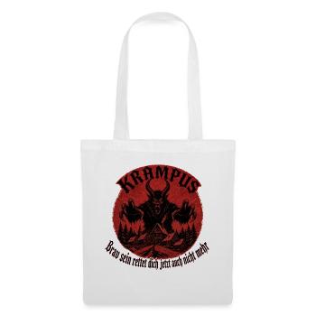 Kramperl Weihnachtsdämon Krampus T Krampus Maske - Stoffbeutel - Weiß - Vorne