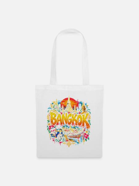 Bangkok Neon Tropenzauber - Stoffbeutel - Weiß