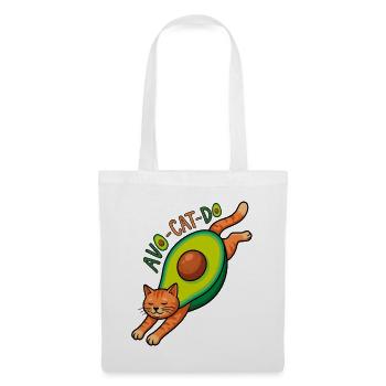 AvoCatDo Dehnkatze - Stoffbeutel - Weiß - Vorne