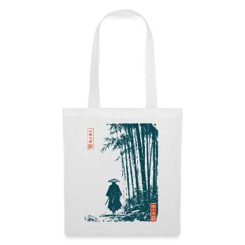Samurai Wanderer Bambuswald Japan Ronin - Stoffbeutel - Weiß - Vorne