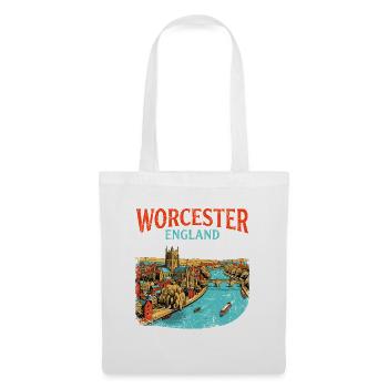 City Vintage Worcester England River Severn Art - Stoffbeutel - Weiß - Vorne