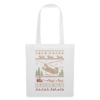 CH47 Chinook Weihnachtspullover - Stoffbeutel - Weiß - Vorne
