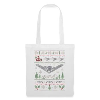 B2 Bomber Weihnachtspullover - Stoffbeutel - Weiß - Vorne