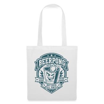 Beer Pong - Stoffbeutel - Weiß - Vorne