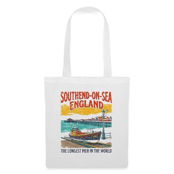Southend-on-Sea England Longest Pier in the World - Stoffbeutel - Weiß - Vorne