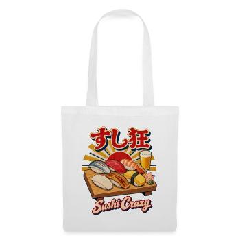 Sushi Crazy - Stoffbeutel - Weiß - Vorne
