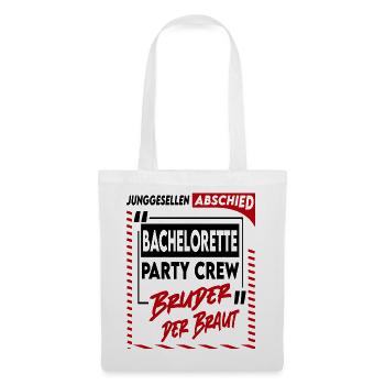 Junggesellenabschied Bachelorette Bruder Party  - Stoffbeutel - Weiß - Vorne