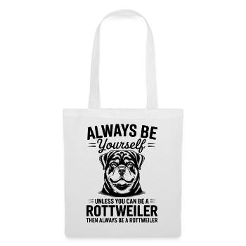 Rottweiler Spruch Lustiges Rottweiler Geschenk - Stoffbeutel - Weiß - Vorne