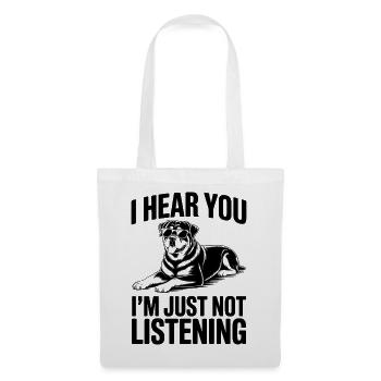Rottweiler Spruch Lustiges Rottweiler Geschenk - Stoffbeutel - Weiß - Vorne