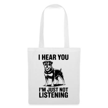 Rottweiler Spruch Lustiges Rottweiler Geschenk - Stoffbeutel - Weiß - Vorne