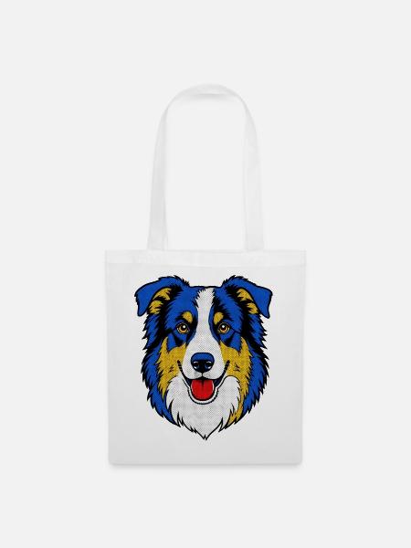Aussie Australian Shepherd - Stoffbeutel - Weiß