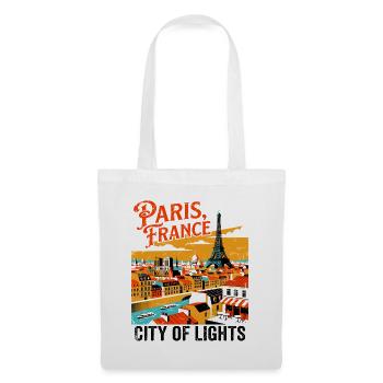 View Paris France City Of Lights Travel - Stoffbeutel - Weiß - Vorne
