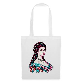 Kaiserin Österreich Pop Art mit Edelweiß - Stoffbeutel - Weiß - Vorne