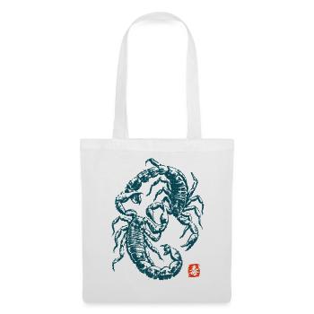 Skorpion Sternzeichen Horoskop Wüste Kanji - Stoffbeutel - Weiß - Vorne