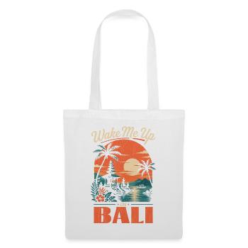Weck mich in Bali - Stoffbeutel - Weiß - Vorne