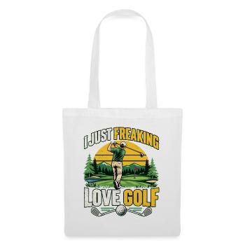 Golfspieler Golf Golfer Geschenke - Stoffbeutel - Weiß - Vorne