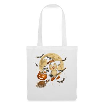 Pinguin-Hexe Halloween-Pinguin - Stoffbeutel - Weiß - Vorne