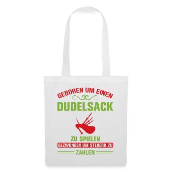 Dudelsackspieler Dudelsack Männer Geschenk - Stoffbeutel - Weiß - Vorne