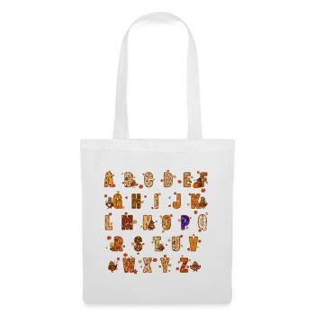 Alphabet Herbst Herbst Truthahntag Thanksgiving - Stoffbeutel - Weiß - Vorne