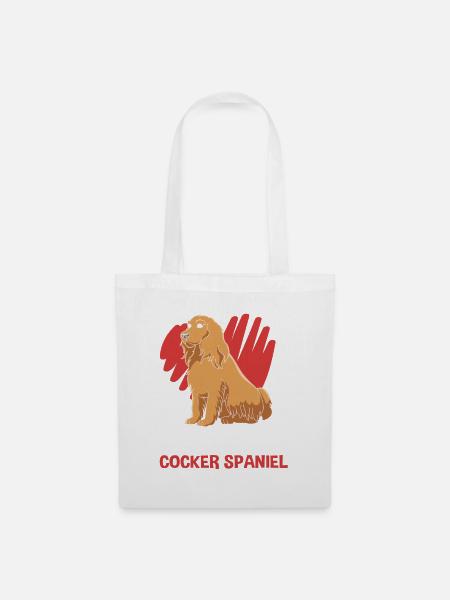 Cocker Spaniel - Stoffbeutel - Weiß