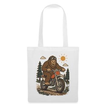  Bigfoot Dirt Bike Sasquatch Riding Motocross - Stoffbeutel - Weiß - Vorne