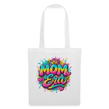 Mom Squad Bunte Mama Königin Herzen - Stoffbeutel - Weiß - Vorne