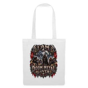 Doom Metal Lover – Dark Heavy Metal Music Fan - Stoffbeutel - Weiß - Vorne