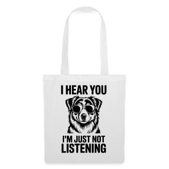 Australian Shepherd Spruch Lustige Aussie Geschenk - Stoffbeutel - Weiß - Vorne