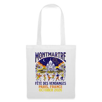 Montmartre Fete des Vendanges Paris France - Stoffbeutel - Weiß - Vorne