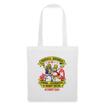 Head Munich Bavaria Dirndl Lederhosen Heavy Metal - Stoffbeutel - Weiß - Vorne