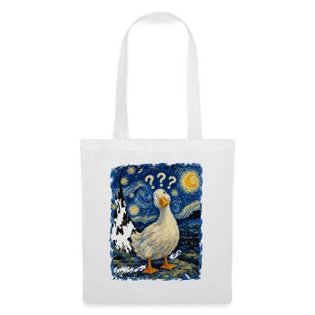 Gänse Sternennacht-Impression - Stoffbeutel - Weiß - Vorne