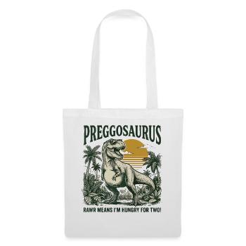 PregoSaurus Dino Wortwitz - Stoffbeutel - Weiß - Vorne