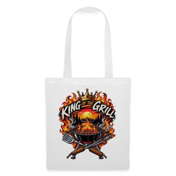 Hobby Leidenschaft Grill King of the Grill grillen - Stoffbeutel - Weiß - Vorne