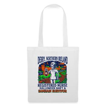 Derry Northern Ireland Registered Nurse Samhain - Stoffbeutel - Weiß - Vorne