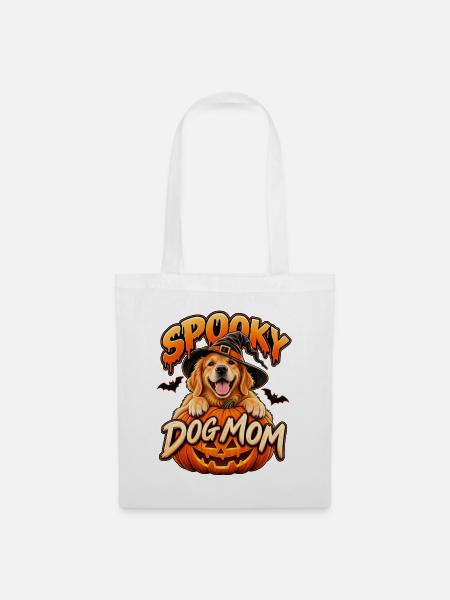 Spooky Dog Mom Golden Retriever Halloween - Stoffbeutel - Weiß