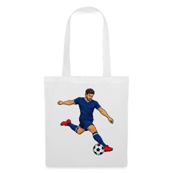 Fußball-Stürmer-Kick - Stoffbeutel - Weiß - Vorne