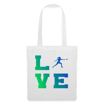 Ultimate Frisbee Geschenkidee für die Discgolferin - Stoffbeutel - Weiß - Vorne