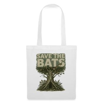 Save The Bats Fledermausschutz - Stoffbeutel - Weiß - Vorne