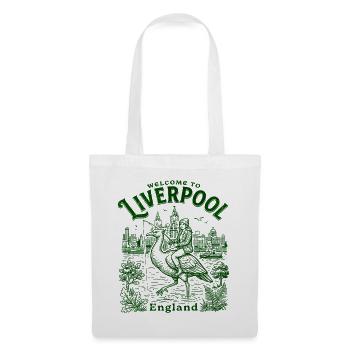 Welcome To Liverpool England City Art - Stoffbeutel - Weiß - Vorne