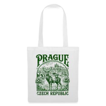 Prague Czech Republic Vintage Folk Art - Stoffbeutel - Weiß - Vorne