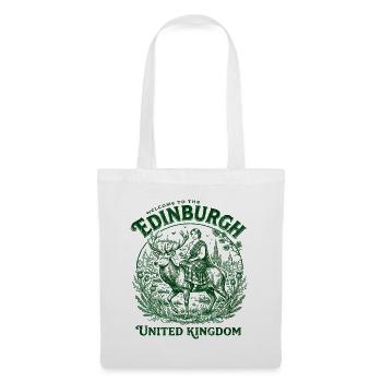 The Welcome To Edinburgh United Kingdom - Stoffbeutel - Weiß - Vorne