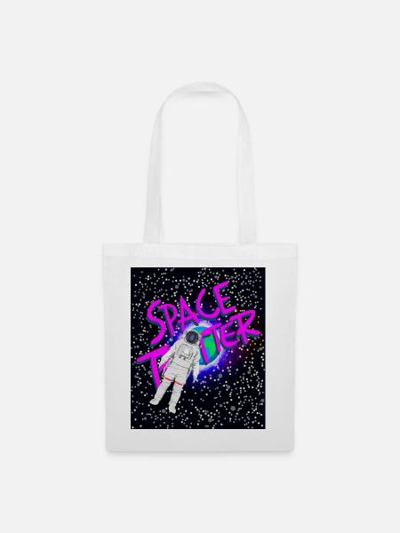 Space Titan Neon-Astronaut - Stoffbeutel - Weiß