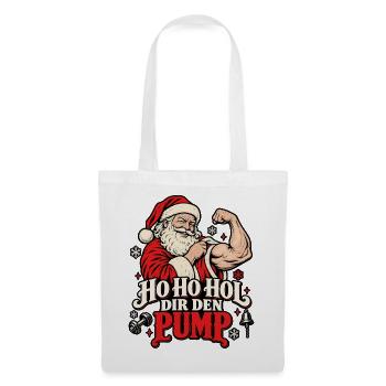 Ho Ho Ho – Dir den Pump zu Weihnachten - Stoffbeutel - Weiß - Vorne