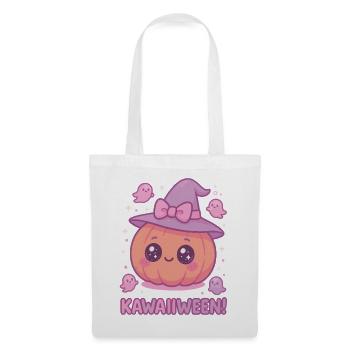 Kawaiiween Kürbishexe - Stoffbeutel - Weiß - Vorne