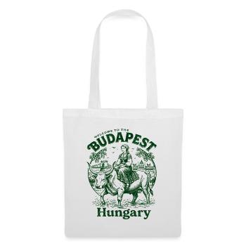 The Welcome To Budapest Hungary European Cityscape - Stoffbeutel - Weiß - Vorne