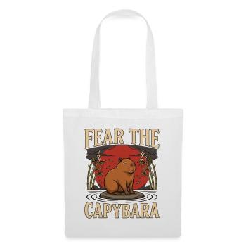 Fear the Capybara – Lustiges Vintage-Tierdesign - Stoffbeutel - Weiß - Vorne