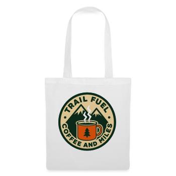 Trail Fuel Kaffee Berge Logo - Stoffbeutel - Weiß - Vorne