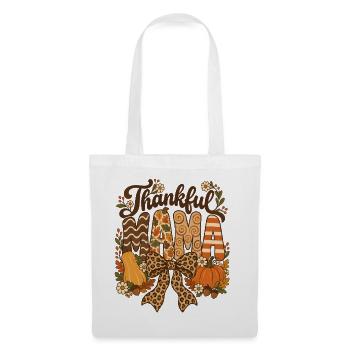Dankbare Mama Leopard Bow Fall - Stoffbeutel - Weiß - Vorne