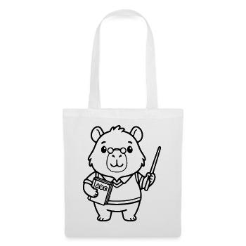 Niedliche Capybara-Lehrer-Gliederung - Stoffbeutel - Weiß - Vorne