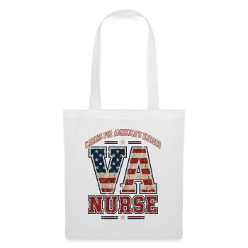 V-A Pflegehelden Patriotisches Design - Stoffbeutel - Weiß - Vorne